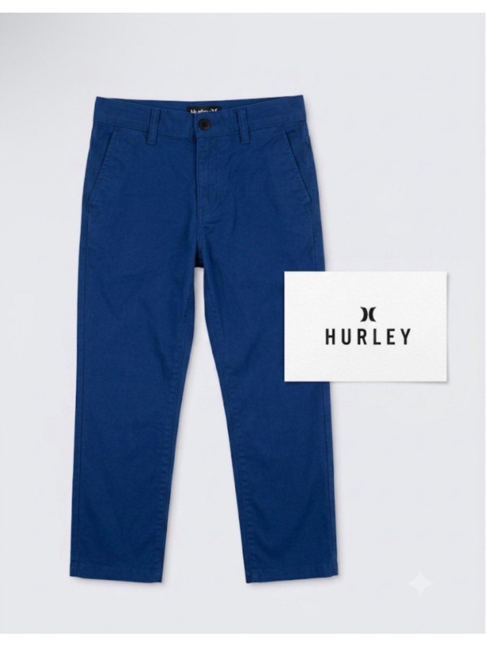 Boys Hurley Blue Youth Performance Chino Pants S (7/8)